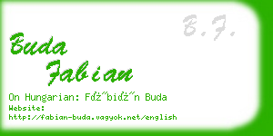 buda fabian business card